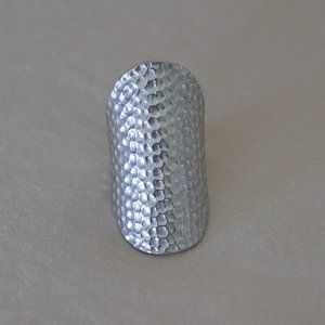 Hammered Silver Statement Ring